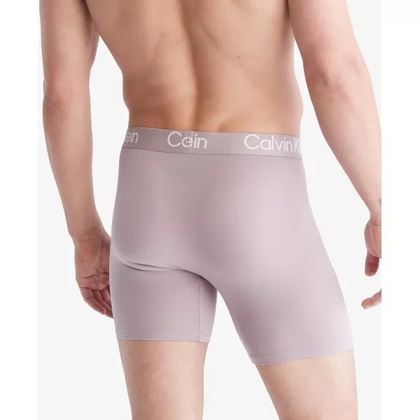 Calvin Klein Mens Ultra Soft Modern Modal Boxer BriefGrey Rose Asphalt Grey Dragon Fly