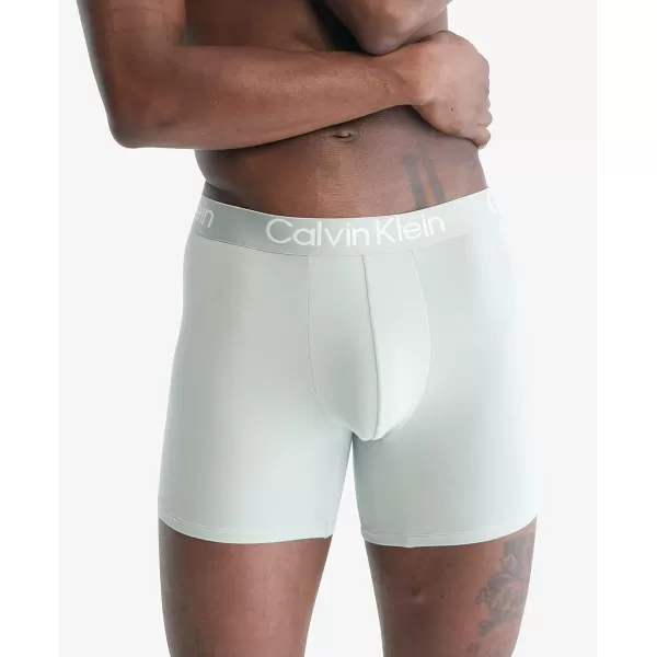 Calvin Klein Mens Ultra Soft Modern Modal Boxer BriefNatural Gray Spring Onion Frosted Fern