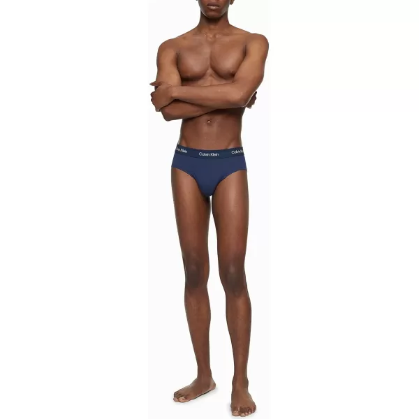 Calvin Klein Mens Ultra Soft Modern Modal Hip Brief1 Blue Shadow