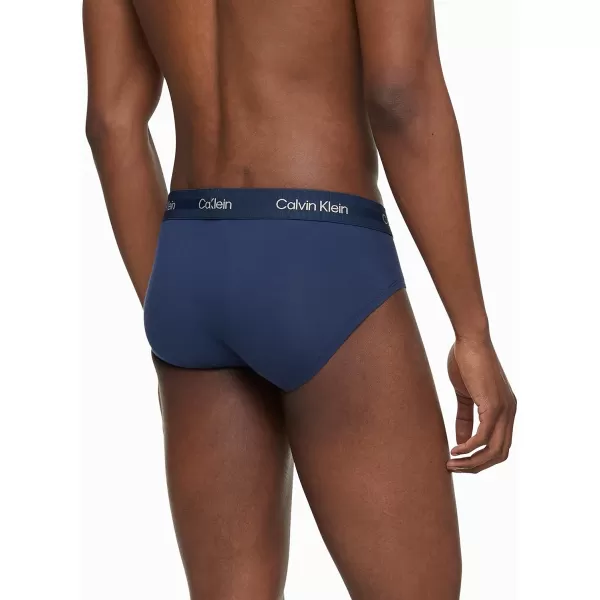 Calvin Klein Mens Ultra Soft Modern Modal Hip Brief1 Blue Shadow