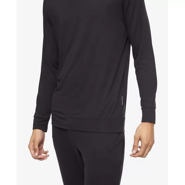 Calvin Klein Mens Ultra Soft Modern Modal Lounge LS SweatshirtBlack