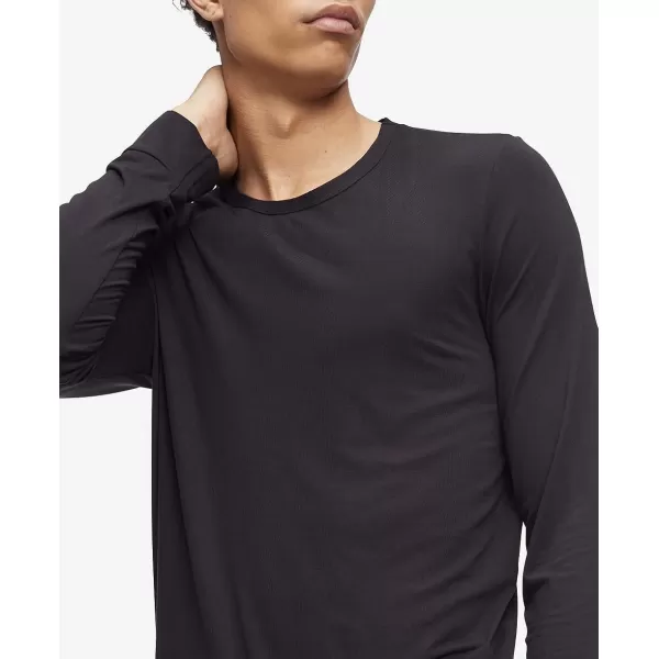 Calvin Klein Mens Ultra Soft Modern Modal Lounge LS SweatshirtBlack
