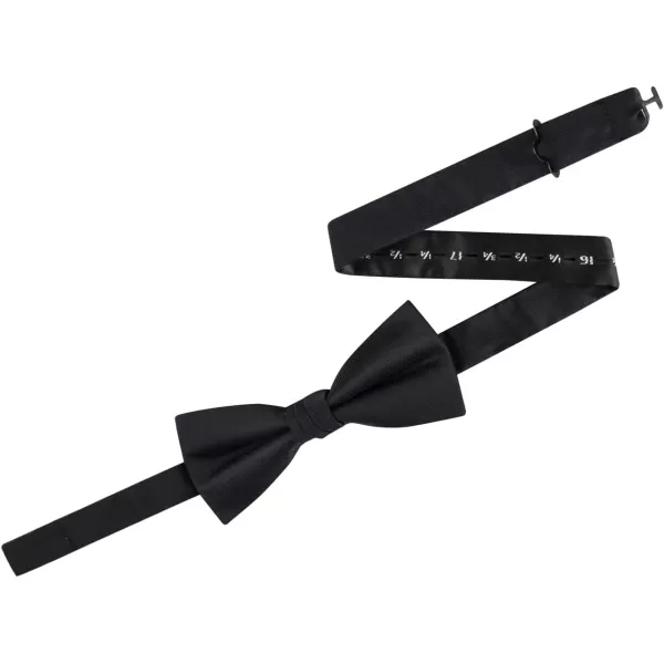 Calvin Klein Mens Unison Solid Pretied and Totie Bow TiesBlack PreTied