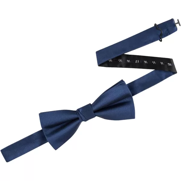 Calvin Klein Mens Unison Solid Pretied and Totie Bow TiesNavy PreTied