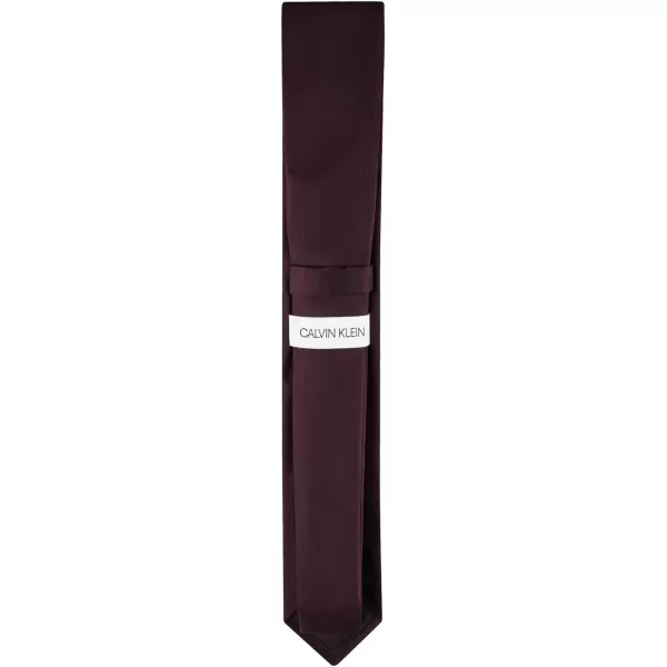 Calvin Klein Mens Unison Solid Slim TieBurgundy