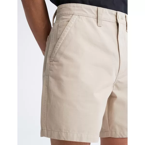 Calvin Klein Mens Utility Chino ShortWhite Pepper