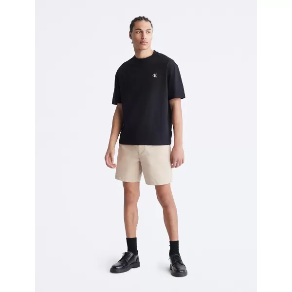 Calvin Klein Mens Utility Chino ShortWhite Pepper