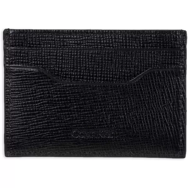 Calvin Klein Mens Wallet SetsMinimalist Bifold and Card CasesBlack Bessemer Card Case