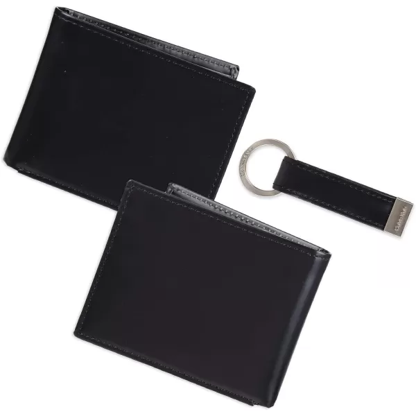 Calvin Klein Mens Wallet SetsMinimalist Bifold and Card CasesBlack Bifold