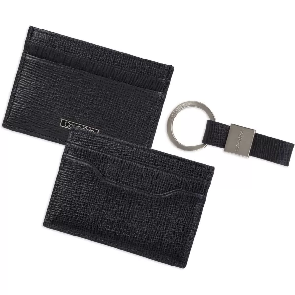 Calvin Klein Mens Wallet SetsMinimalist Bifold and Card CasesNavy Bessemer Card Case