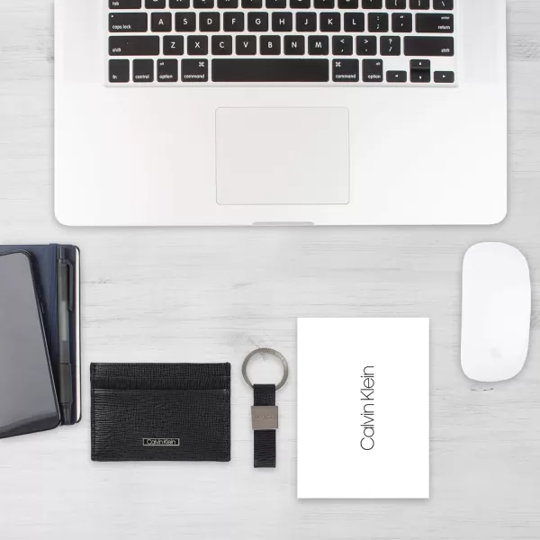 Calvin Klein Mens Wallet SetsMinimalist Bifold and Card CasesNavy Bessemer Card Case