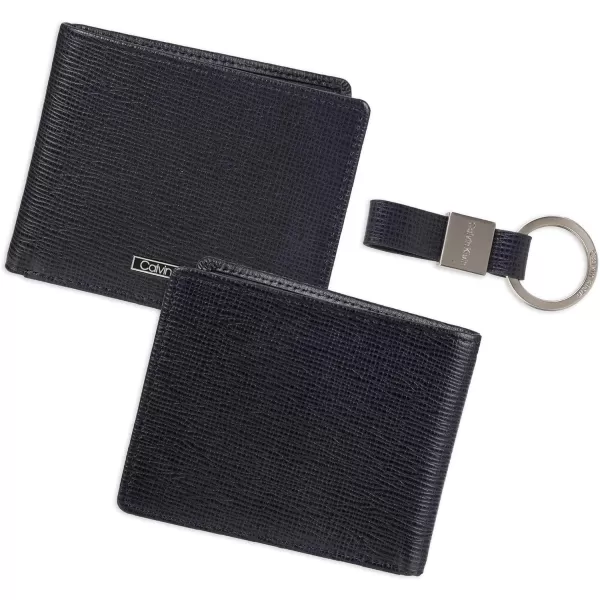 Calvin Klein Mens Wallet SetsMinimalist Bifold and Card CasesNavy Bifold