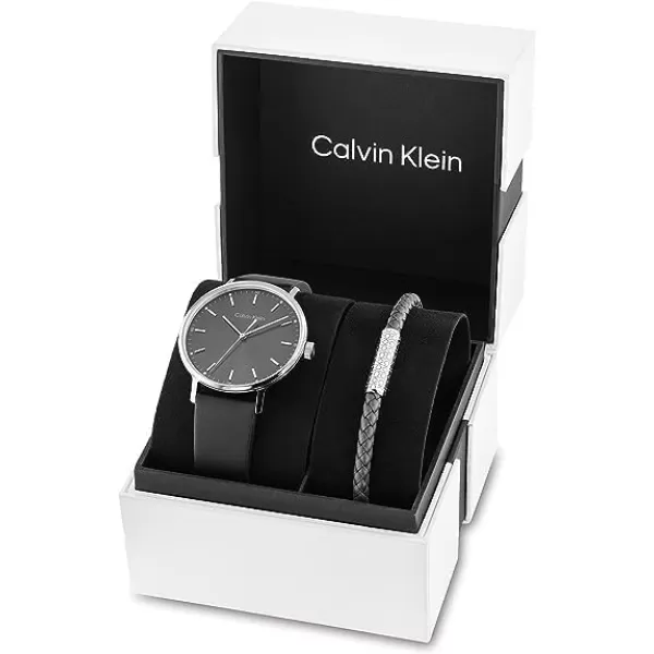 Calvin Klein Mens Watch and Bracelet Gift Set Color Grey Model 35700008Calvin Klein Mens Watch and Bracelet Gift Set Color Grey Model 35700008