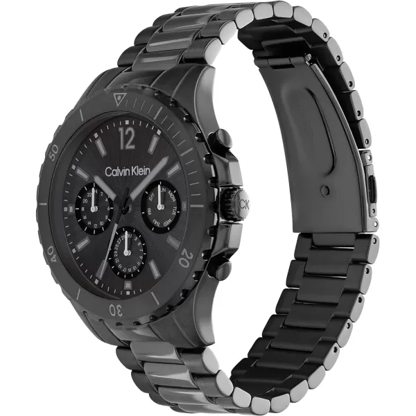 Calvin Klein Mens Watches Timeless AppealBlackGrey Quartz MultiFunction