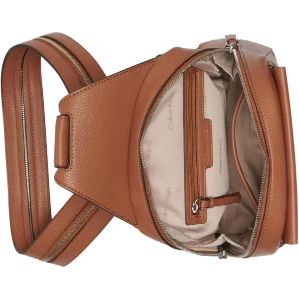 Calvin Klein Myra Convertible Sling Backpack BrownKhakiBlackOne Size Caramel