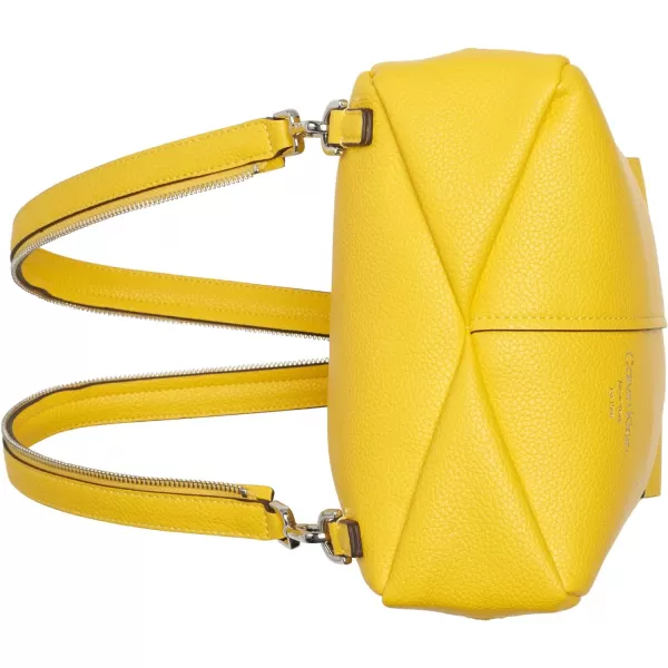 Calvin Klein Myra Convertible Sling Backpack BrownKhakiBlackOne Size Daffodil