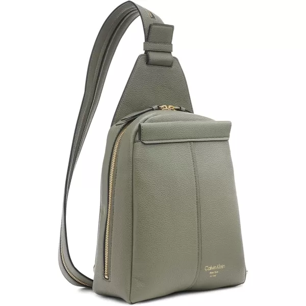 Calvin Klein Myra Convertible Sling Backpack BrownKhakiBlackOne Size Dusty Olive