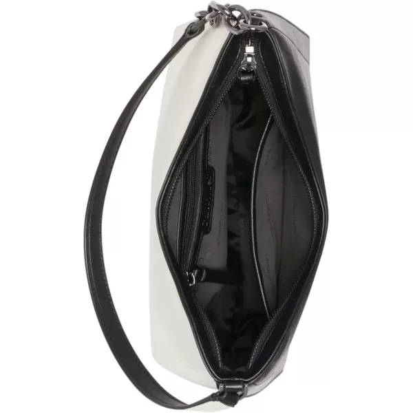 Calvin Klein Nova Chain Hobo Shoulder BagBlackWhite