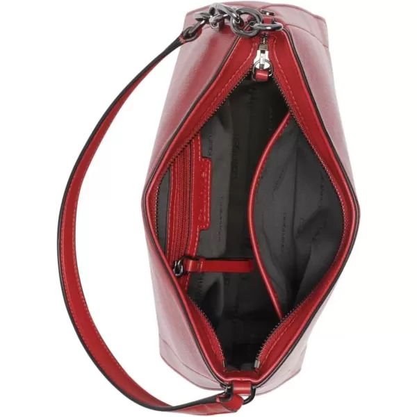 Calvin Klein Nova Chain Hobo Shoulder BagRuby Red