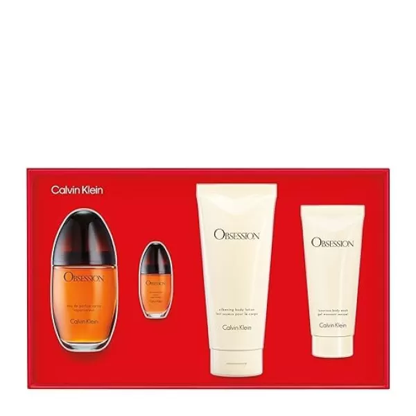 Calvin Klein Obsession for Women Eau De Parfum  Notes of bold amber mandarin and bergamotgift set 1385 Fl Oz Pack of 1