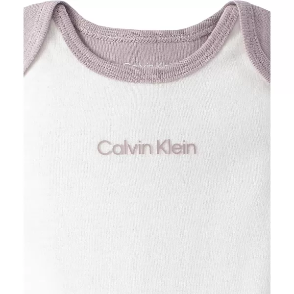 Calvin Klein Organic Baby Essentials Footed CoverallEgretPurple Dove