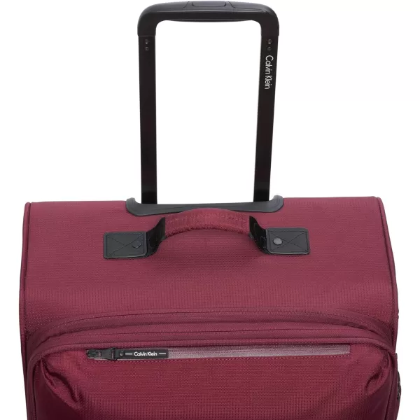 Calvin Klein Parker Softside Expandable Spinner Luggage with TSA Lock Red 25 InchCalvin Klein Parker Softside Expandable Spinner Luggage with TSA Lock Red 25 Inch