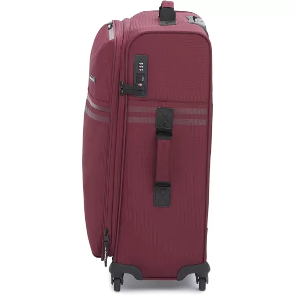 Calvin Klein Parker Softside Expandable Spinner Luggage with TSA Lock Red 25 InchCalvin Klein Parker Softside Expandable Spinner Luggage with TSA Lock Red 25 Inch