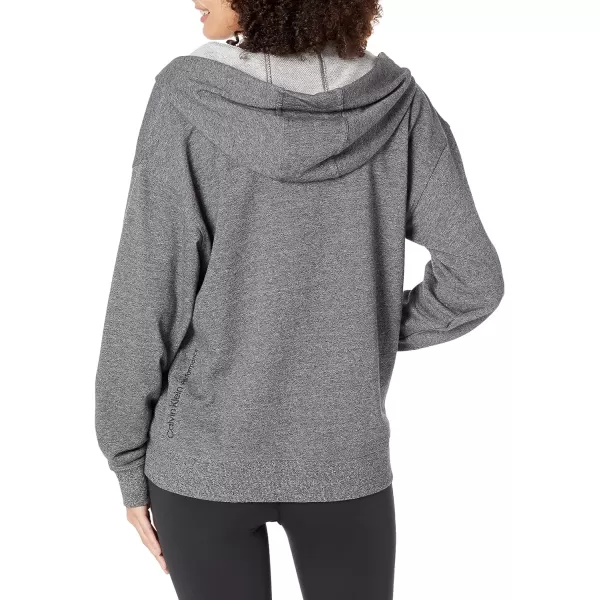 Calvin Klein Performance Womens Eco French Terry HoodieBlack Heather