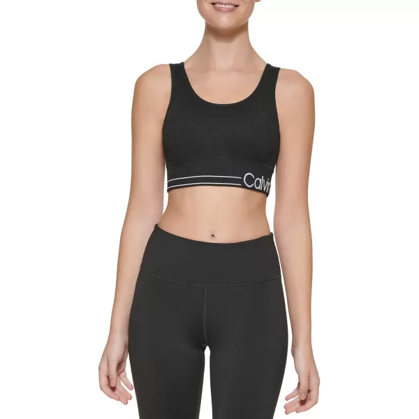 Calvin Klein Performance Womens Medium Impact Sports Bra with Removable CupsBlack