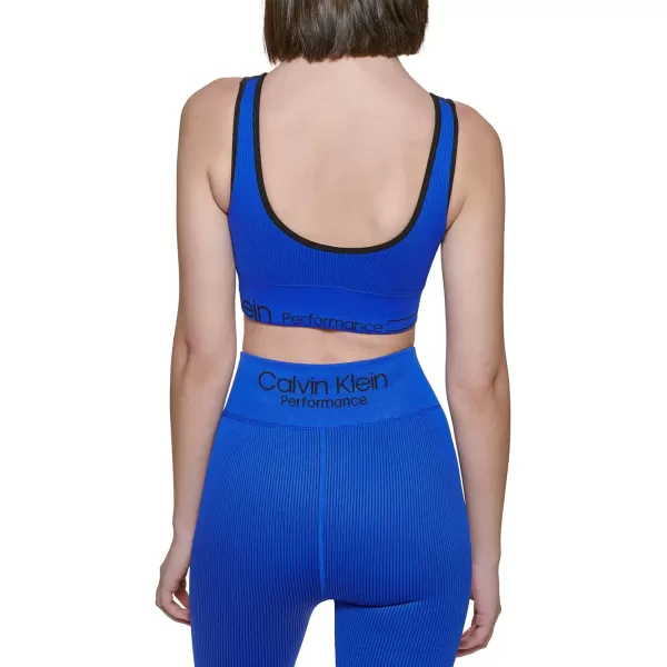 Calvin Klein Performance Womens Medium Impact Sports Bra with Removable CupsBold Blue