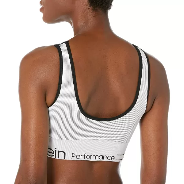 Calvin Klein Performance Womens Medium Impact Sports Bra with Removable CupsWhite