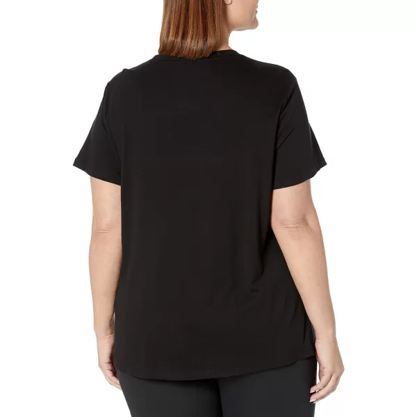 Calvin Klein Performance Womens Plus Size Active Short Sleeve Comfort Stretch TeeBlack