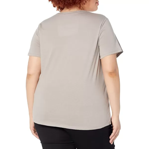 Calvin Klein Performance Womens Plus Size Active Short Sleeve Comfort Stretch TeeMoonrock