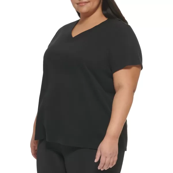 Calvin Klein Performance Womens Plus Size Soft Everyday Short Sleeve TShirtBlack