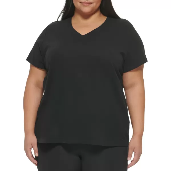 Calvin Klein Performance Womens Plus Size Soft Everyday Short Sleeve TShirtBlack