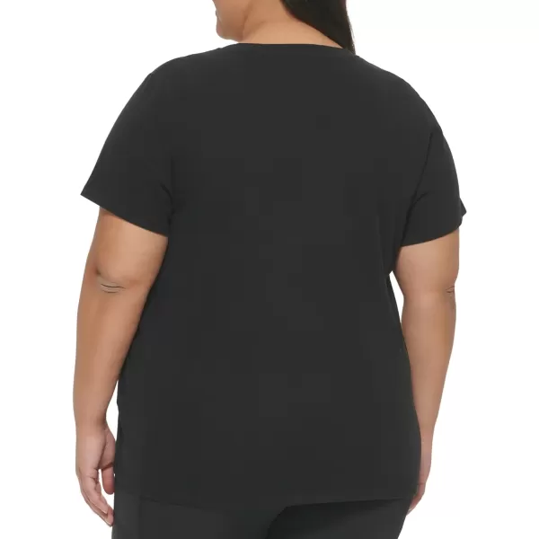 Calvin Klein Performance Womens Plus Size Soft Everyday Short Sleeve TShirtBlack