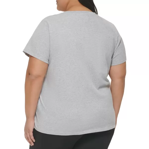 Calvin Klein Performance Womens Plus Size Soft Everyday Short Sleeve TShirtPearl Grey Heather