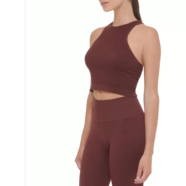 Calvin Klein Performance Womens Ribbed Crop TopBitter Chocolate