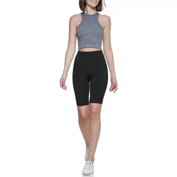 Calvin Klein Performance Womens Ribbed Crop TopBlack Heather