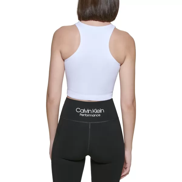 Calvin Klein Performance Womens Ribbed Crop TopWhite