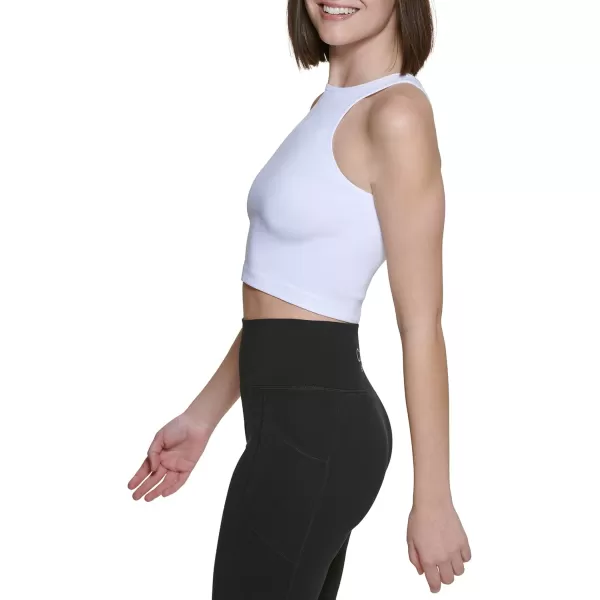 Calvin Klein Performance Womens Ribbed Crop TopWhite