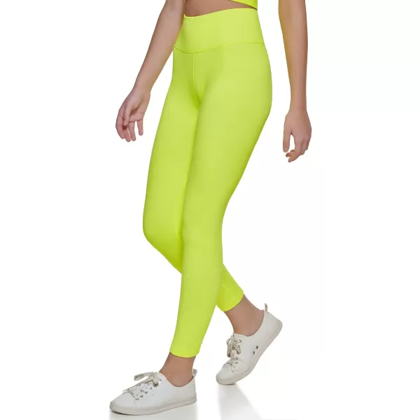 Calvin Klein Performance Womens Thin Rib High Waist 78 LeggingLime Volt