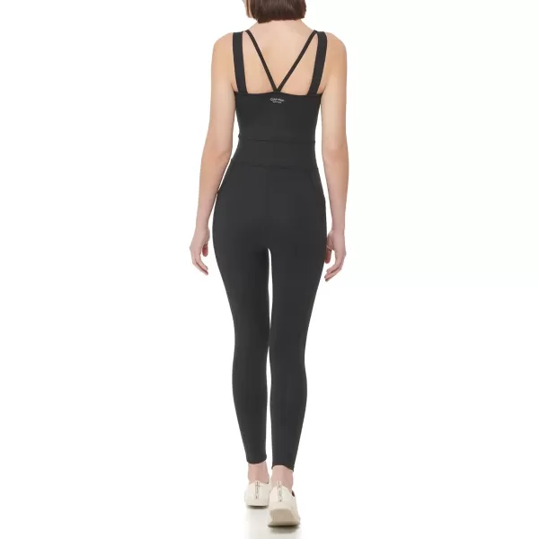 Calvin Klein Performance Womens Vneck Strappy JumpsuitBlack