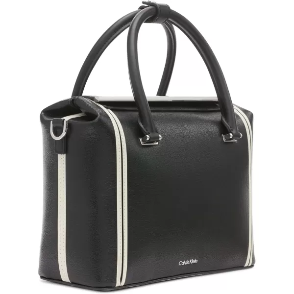 Calvin Klein Perry Organizational Dome SatchelBlackWhite