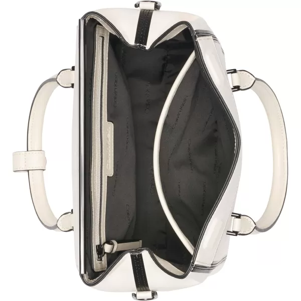 Calvin Klein Perry Organizational Dome SatchelCherub WhiteBlack