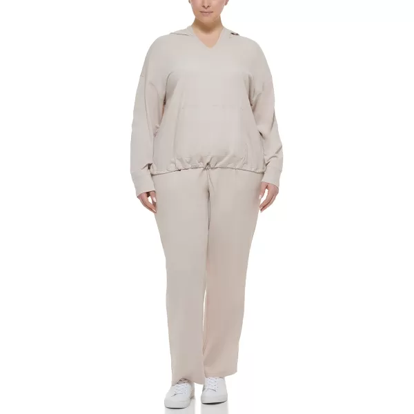 Calvin Klein Plus Size Performance Womens Active HoodieNu Beige