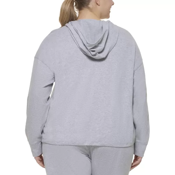 Calvin Klein Plus Size Performance Womens Active HoodiePearl Grey Heather