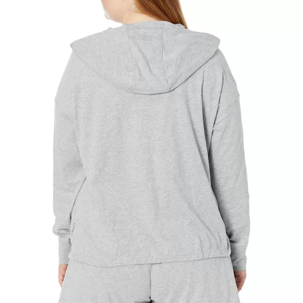 Calvin Klein Plus Size Performance Womens Active HoodiePearl Grey Heather