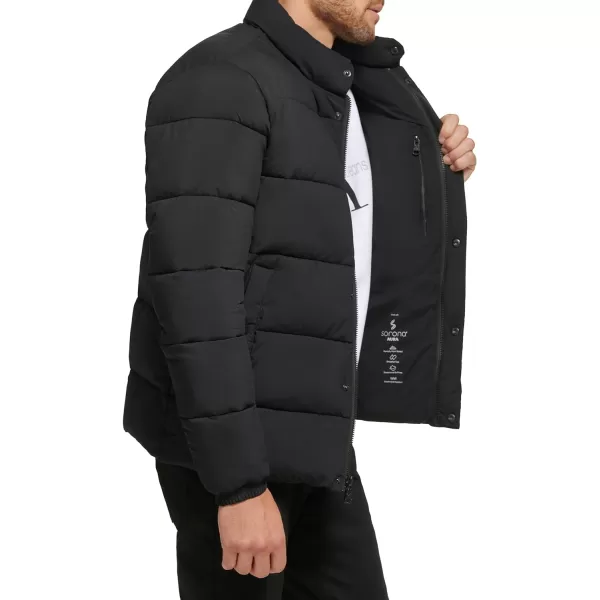 Calvin Klein Puffer JacketMen Winter Coat Water ResistantEbony