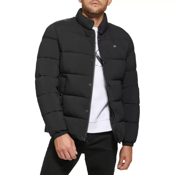 Calvin Klein Puffer JacketMen Winter Coat Water ResistantEbony